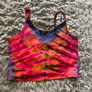 tie die backless top
